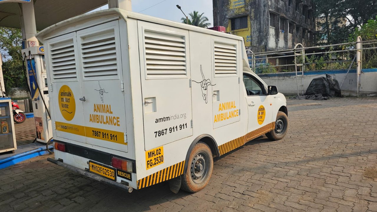 An AMTM animal ambulance in Mumbai